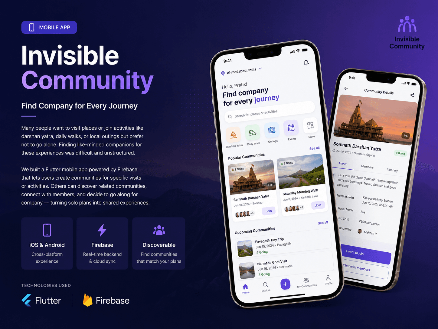 Invisible Community app preview